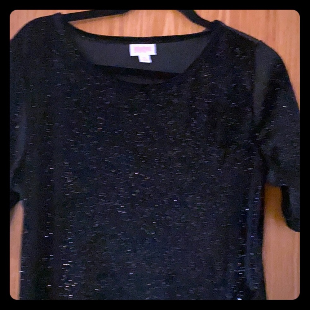 Lula roe sparkly holiday top